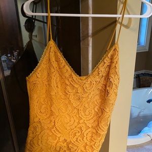 Yellow Lace Bodysuit